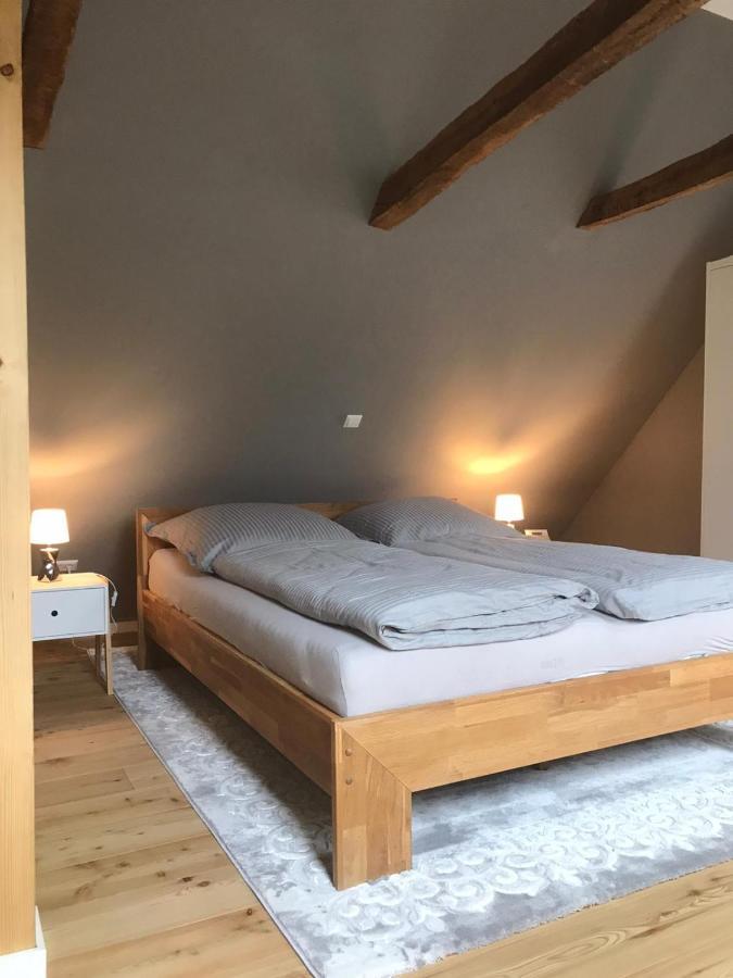 Fachwerk-Maisonette-Wohnung -Zur Tenne- Rieste Bagian luar foto